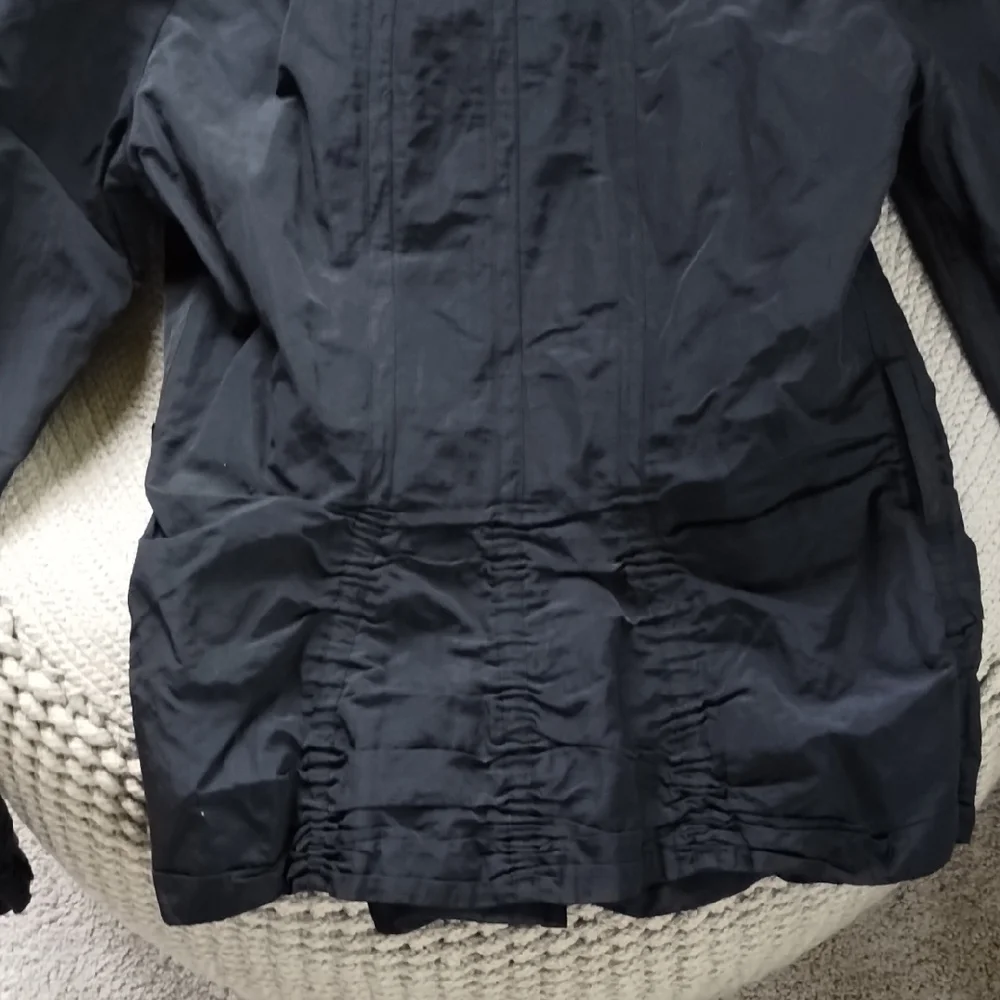 Etcetera Black Pea Coat with Standing Collar - Picture 5 of 15